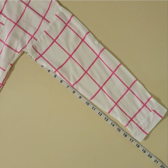 Ya Los Angeles Women's Long Sleeve Pink and White Button-Down Shirt - Picture 6 of 12